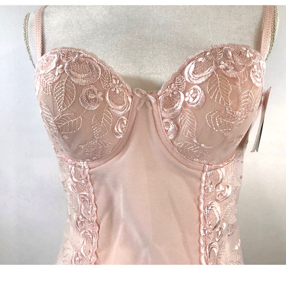 Donna L’oren Gold Label Women's Size 36B Style 2023 Pink Lace Corset Bustier - Picture 2 of 14